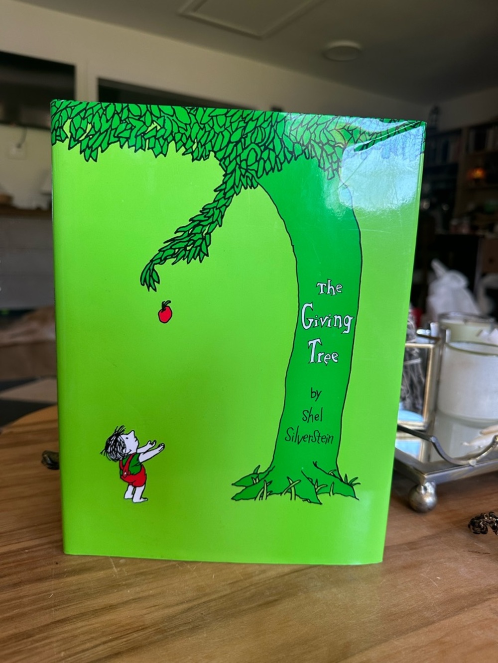 The Giving Tree by Shel Silverstein - Bright Green Cover. Like new